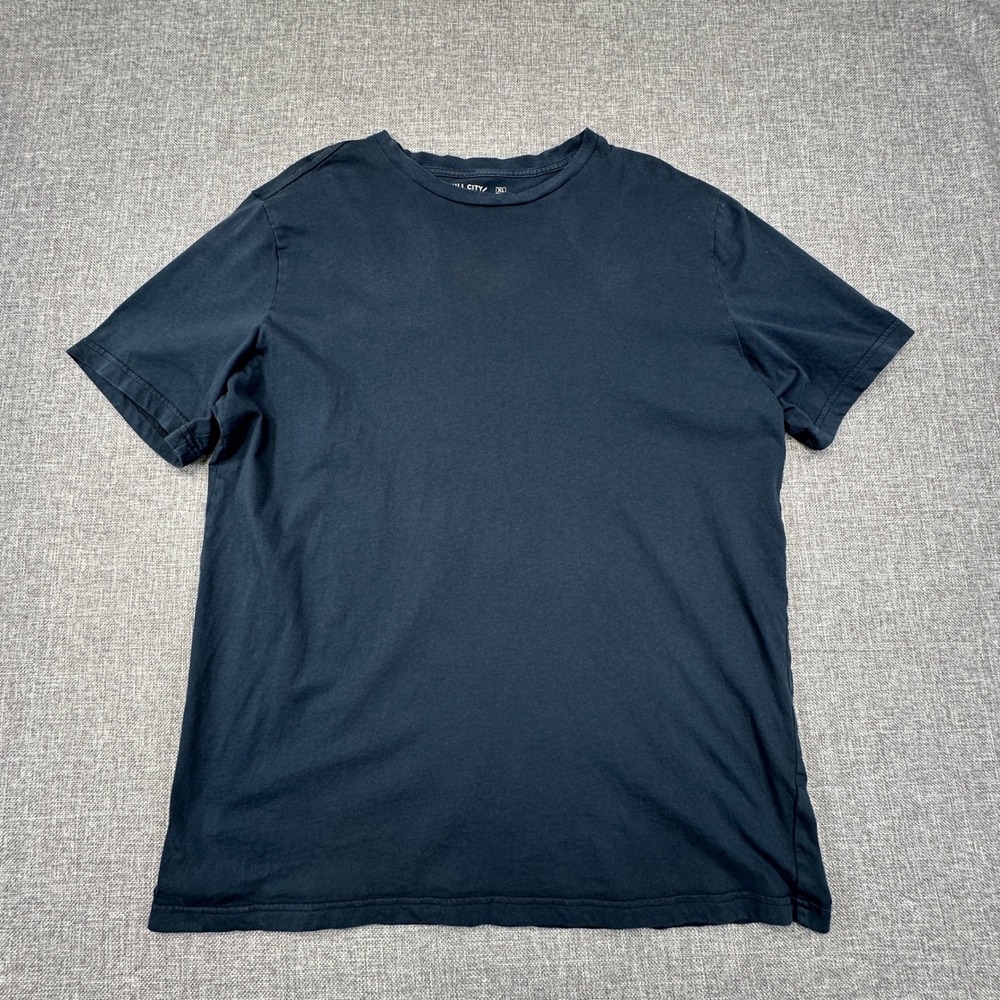 Hill City T-Shirt Mens XL Navy Blue Supima Cotton Crew Neck Short Sleeve Tee